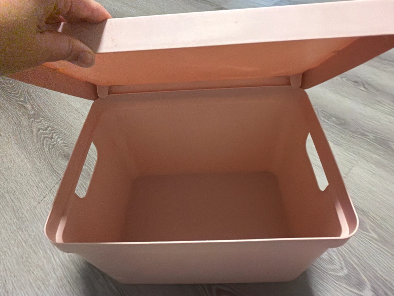 Pink Storage Bin with Lid - photo 2