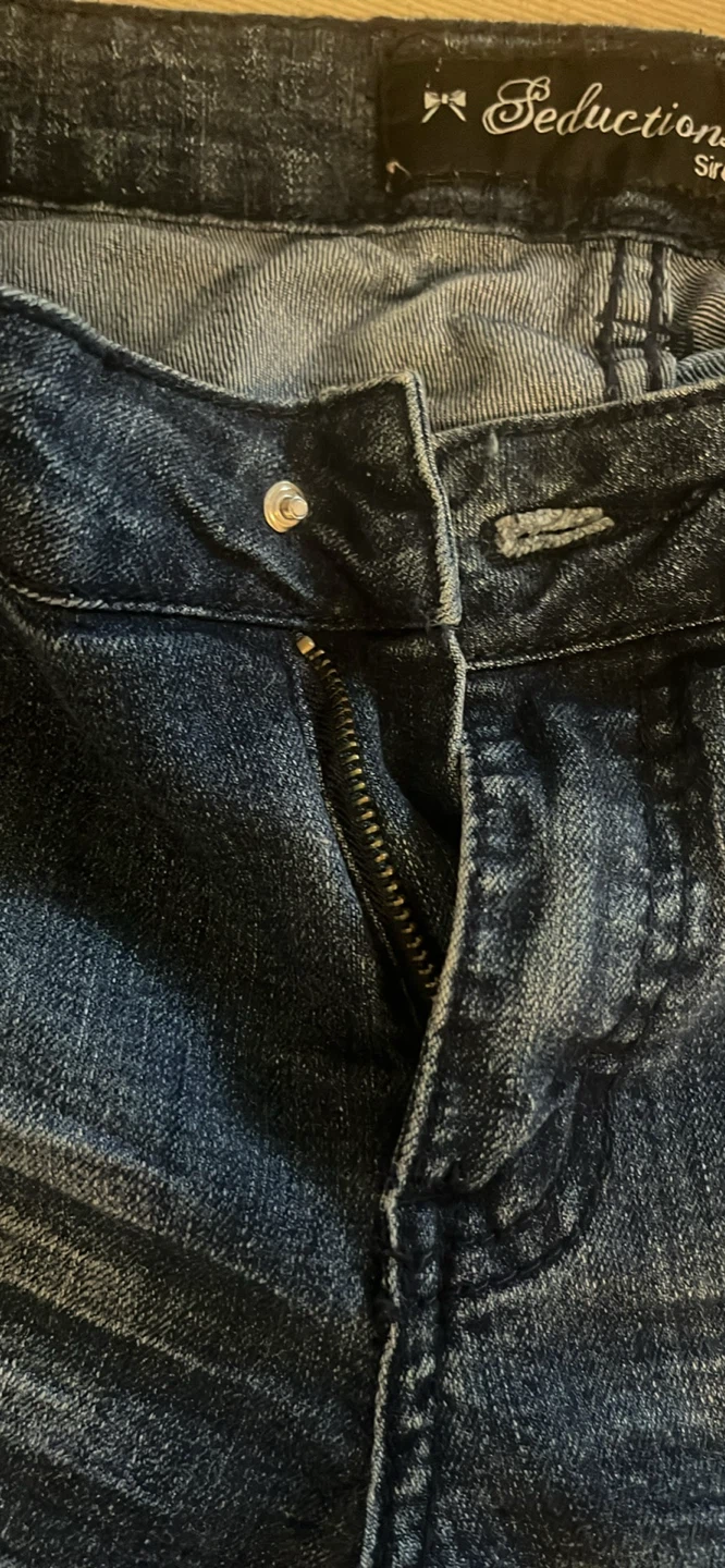 Seductions Jeans Women's Size 11/33 Blue Distressed Denim