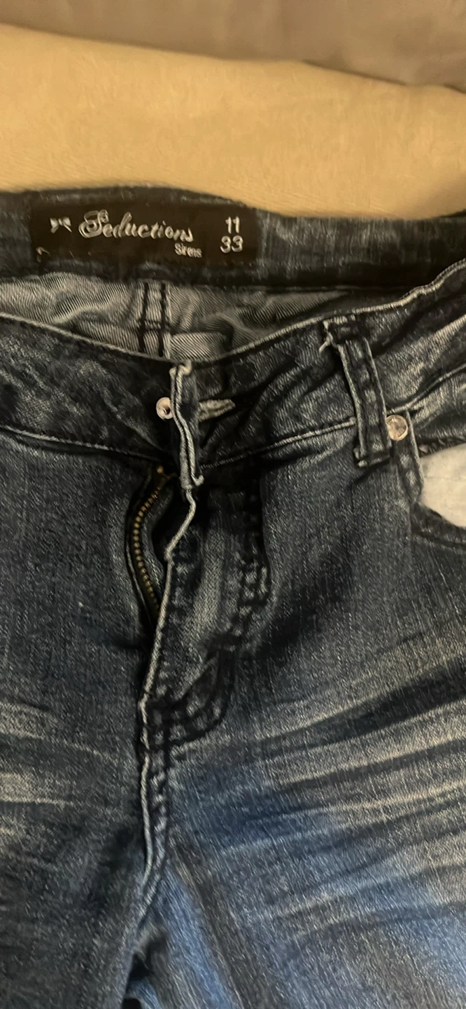 Seductions Jeans Women's Size 11/33 Blue Distressed Denim - photo 4