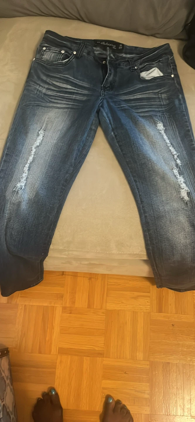 Seductions Jeans Women's Size 11/33 Blue Distressed Denim - photo 5