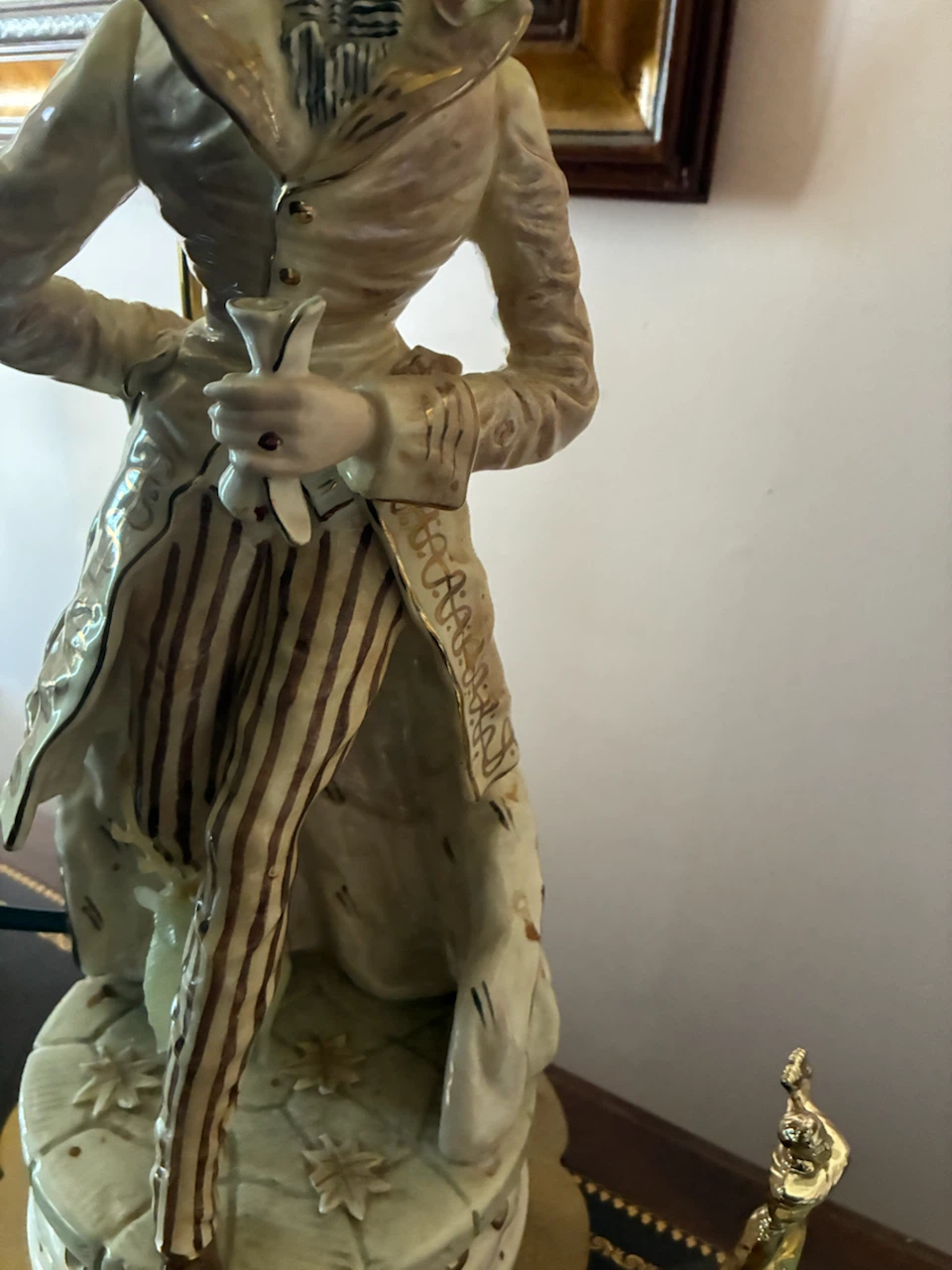 Porcelain Figurine with Striped Pants