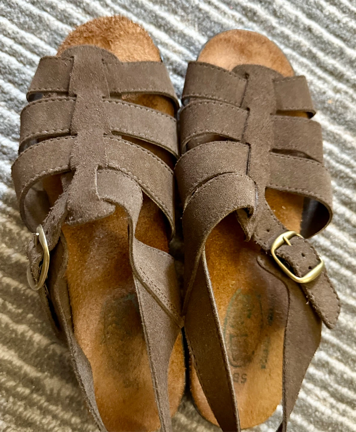 Brown Suede Gladiator Sandals