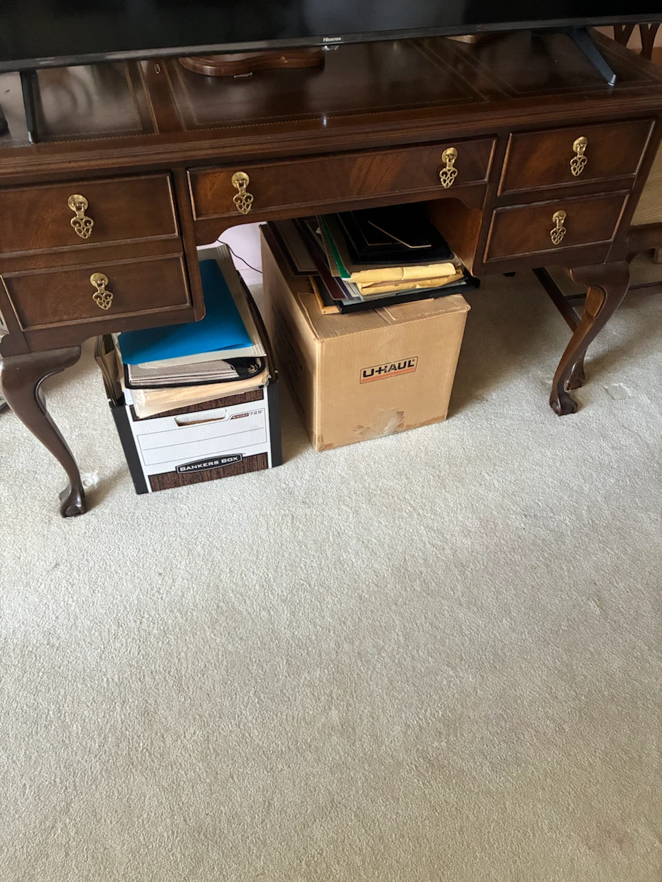 Wooden Desk with Drawers