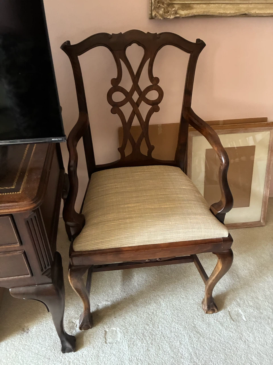 Antique Wooden Armchair
