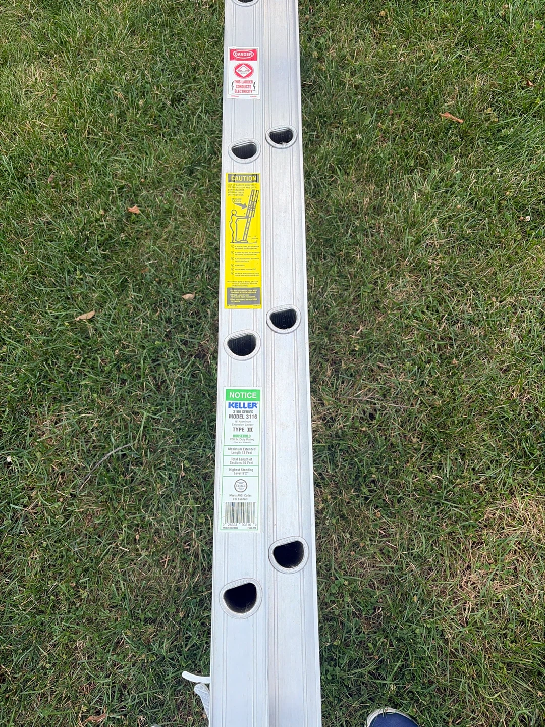 Keller Model 3116 Type III Extension Ladder - photo 2