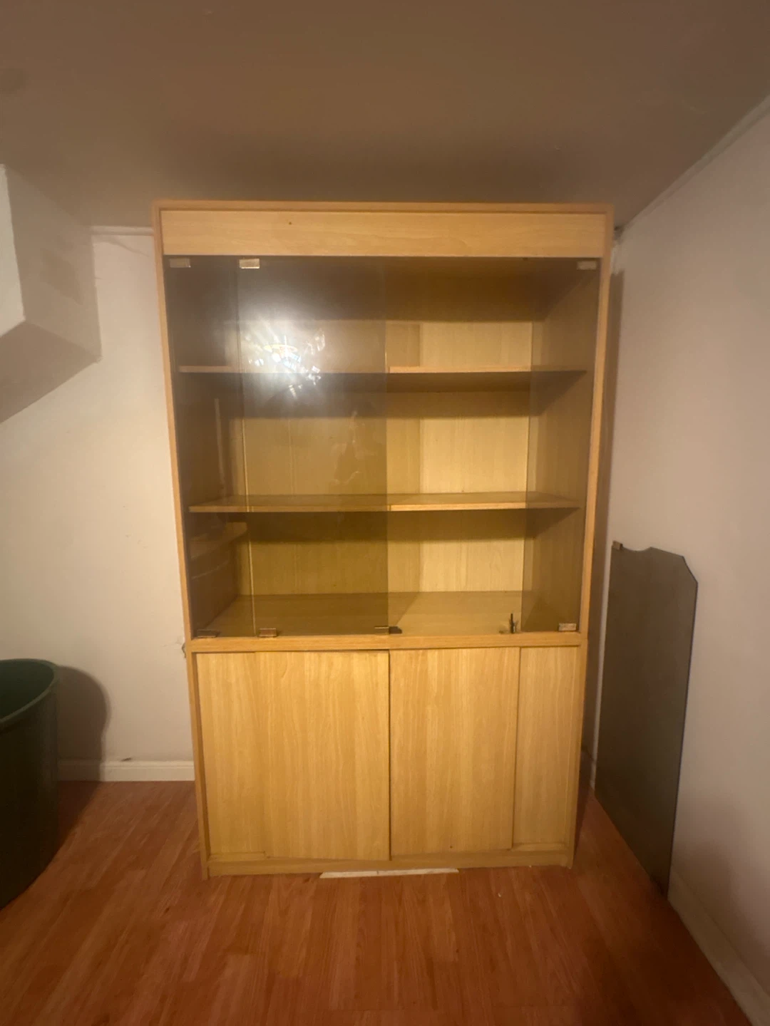Wooden Bookcase with Glass Doors - photo 3