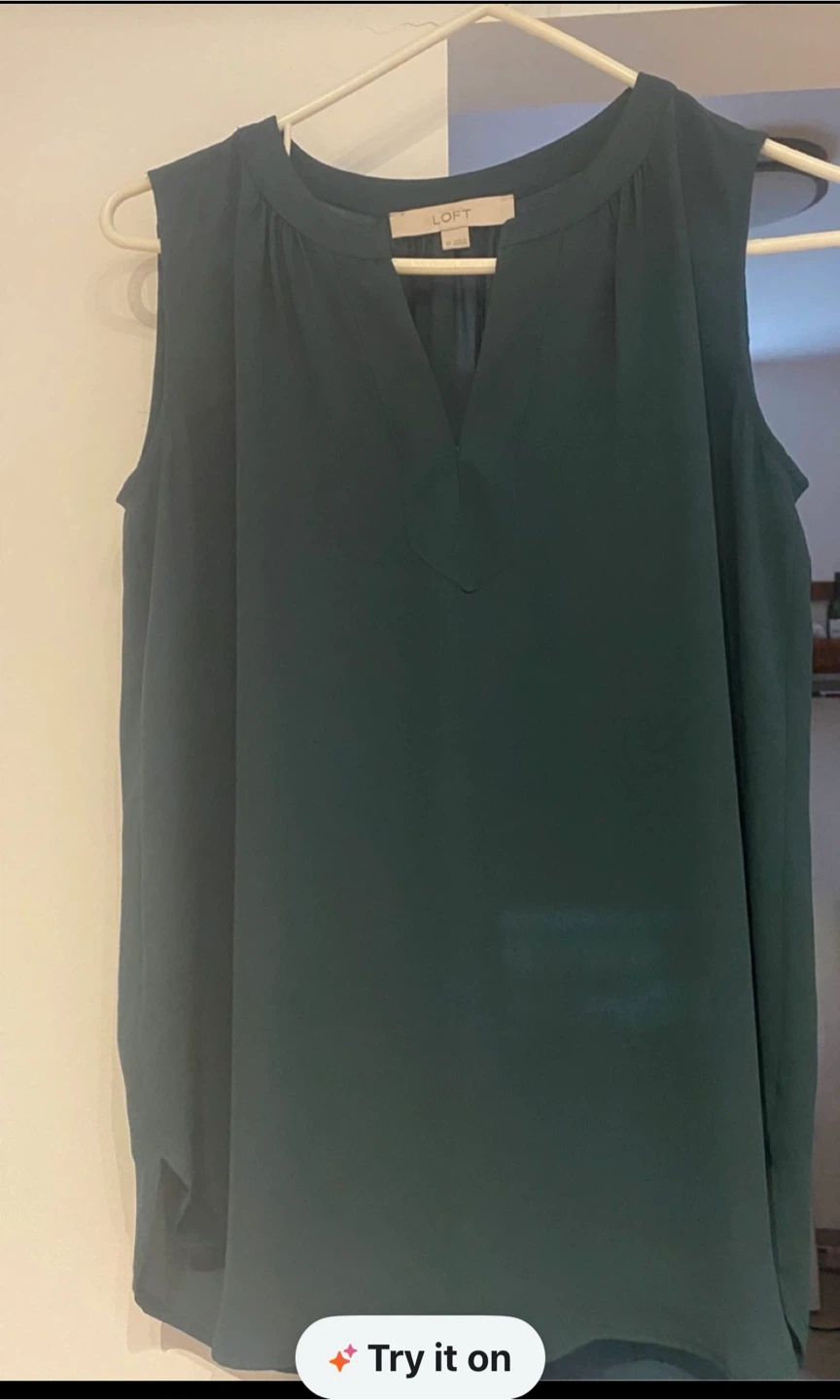 LOFT Sleeveless V-Neck Blouse
