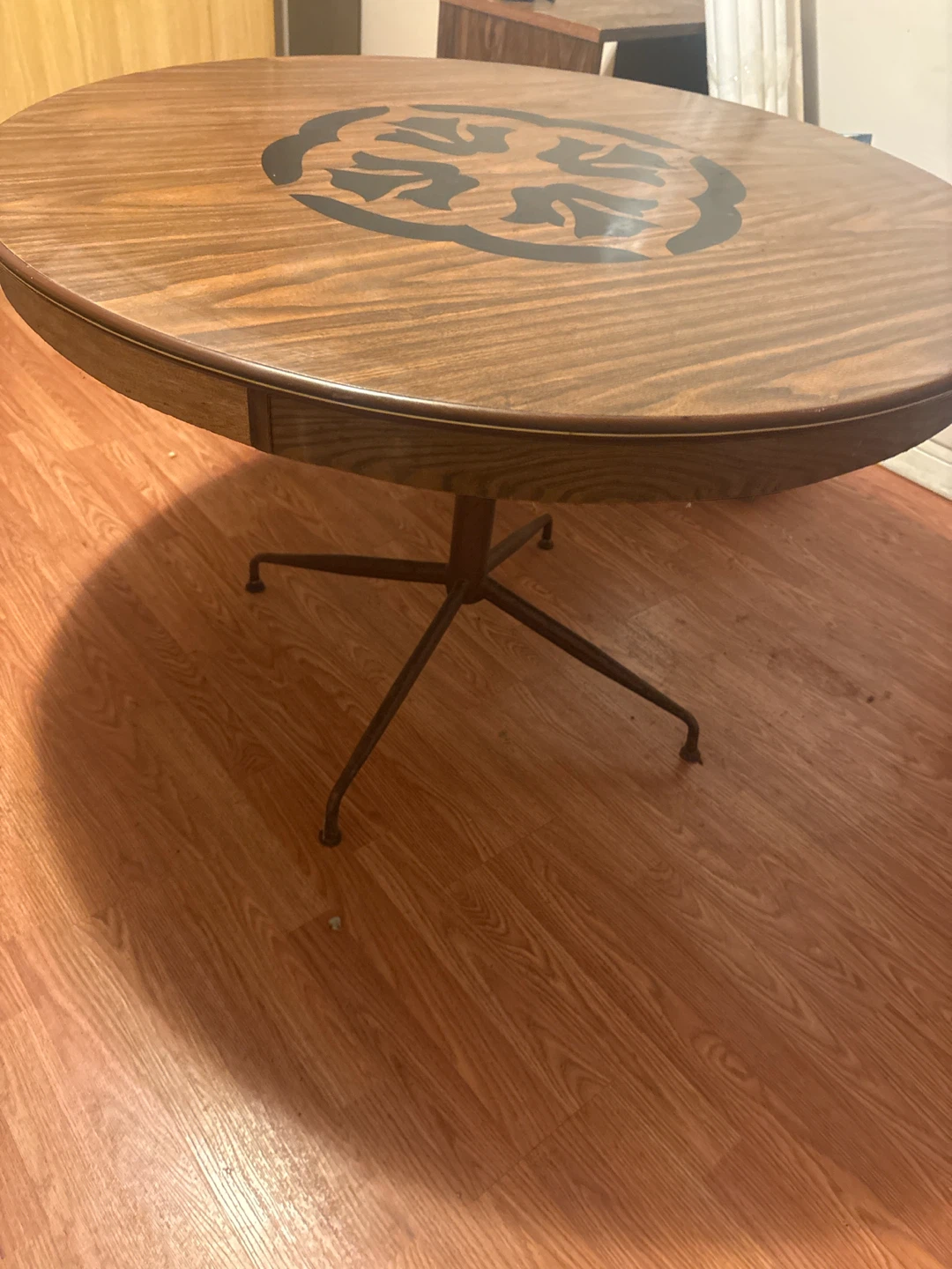Round Wooden Dining Table with Pedestal Base - photo 2