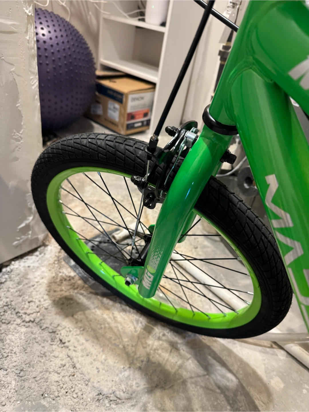 Green BMX Bike with Training Wheels kids bike - photo 2