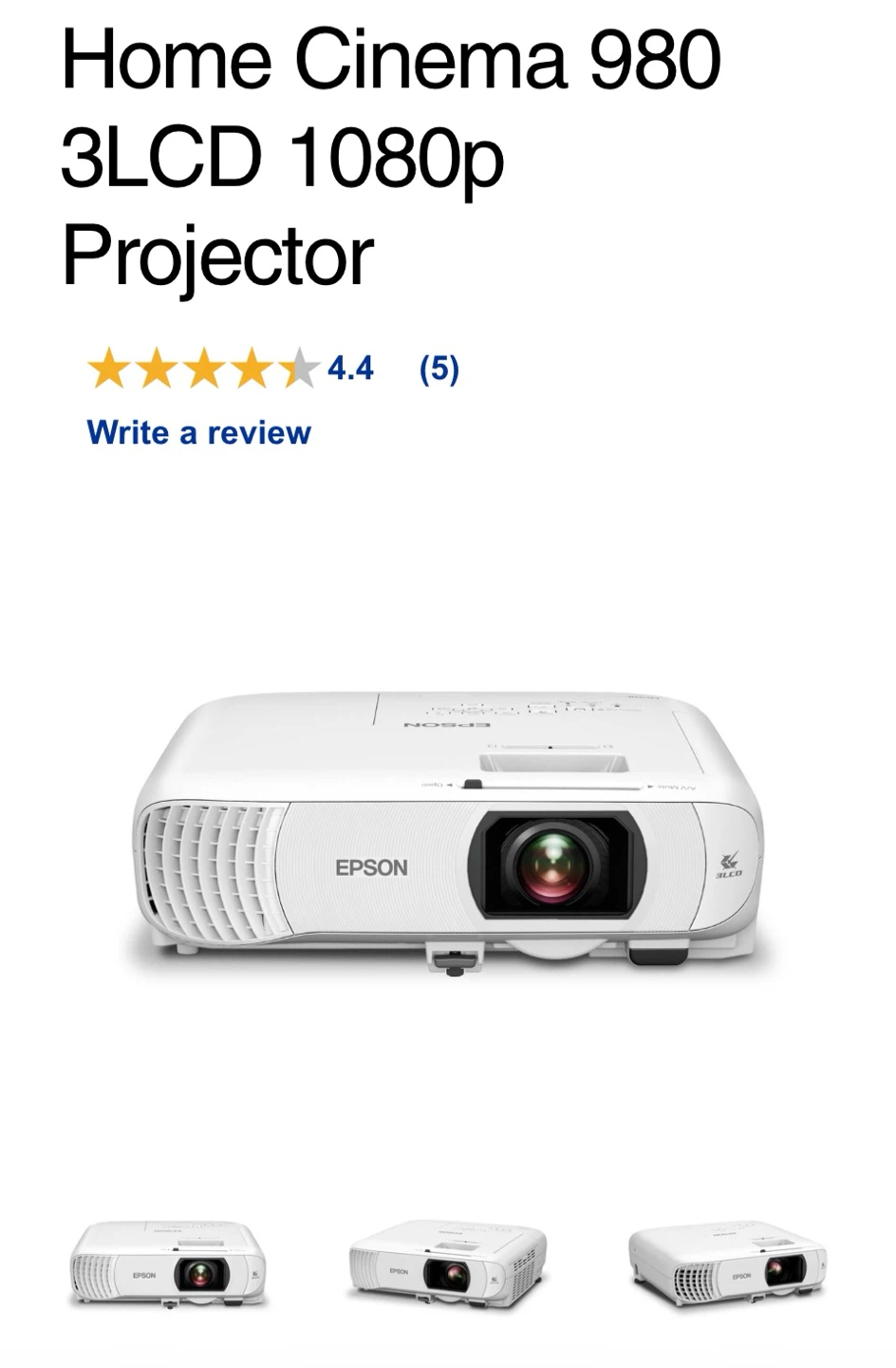 Epson Home Cinema 980
