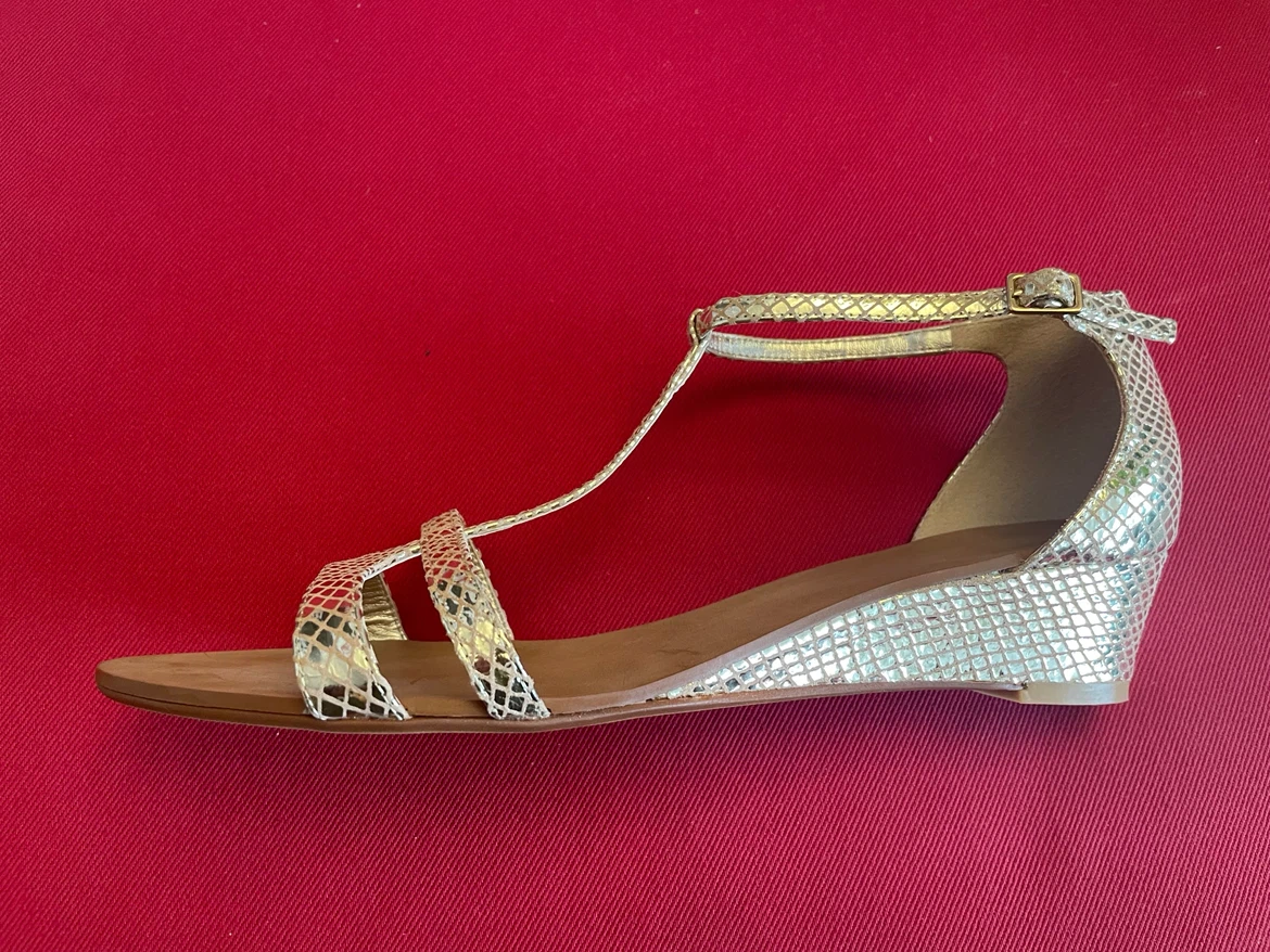 Dune London Gold Wedge Sandals - photo 3