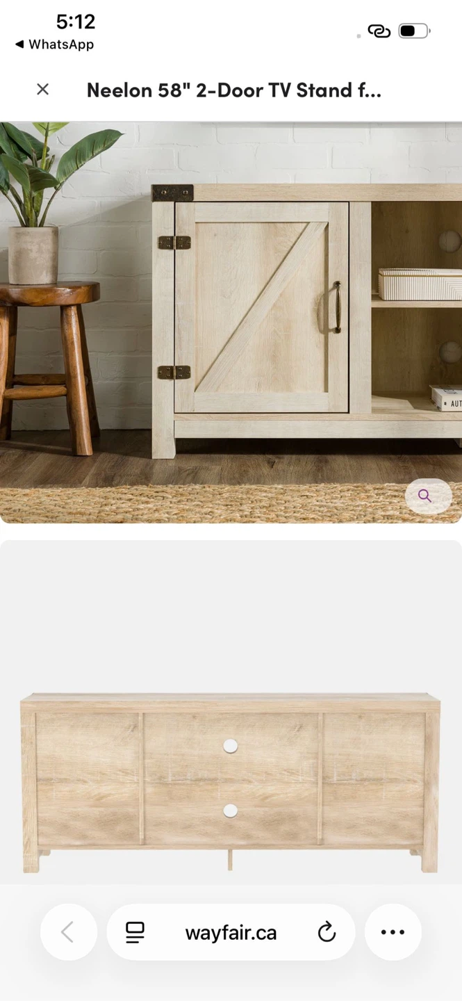 ⭐ NEW TV Console /  Cabinet | 58" Entertainment | Unopened Box - photo 5