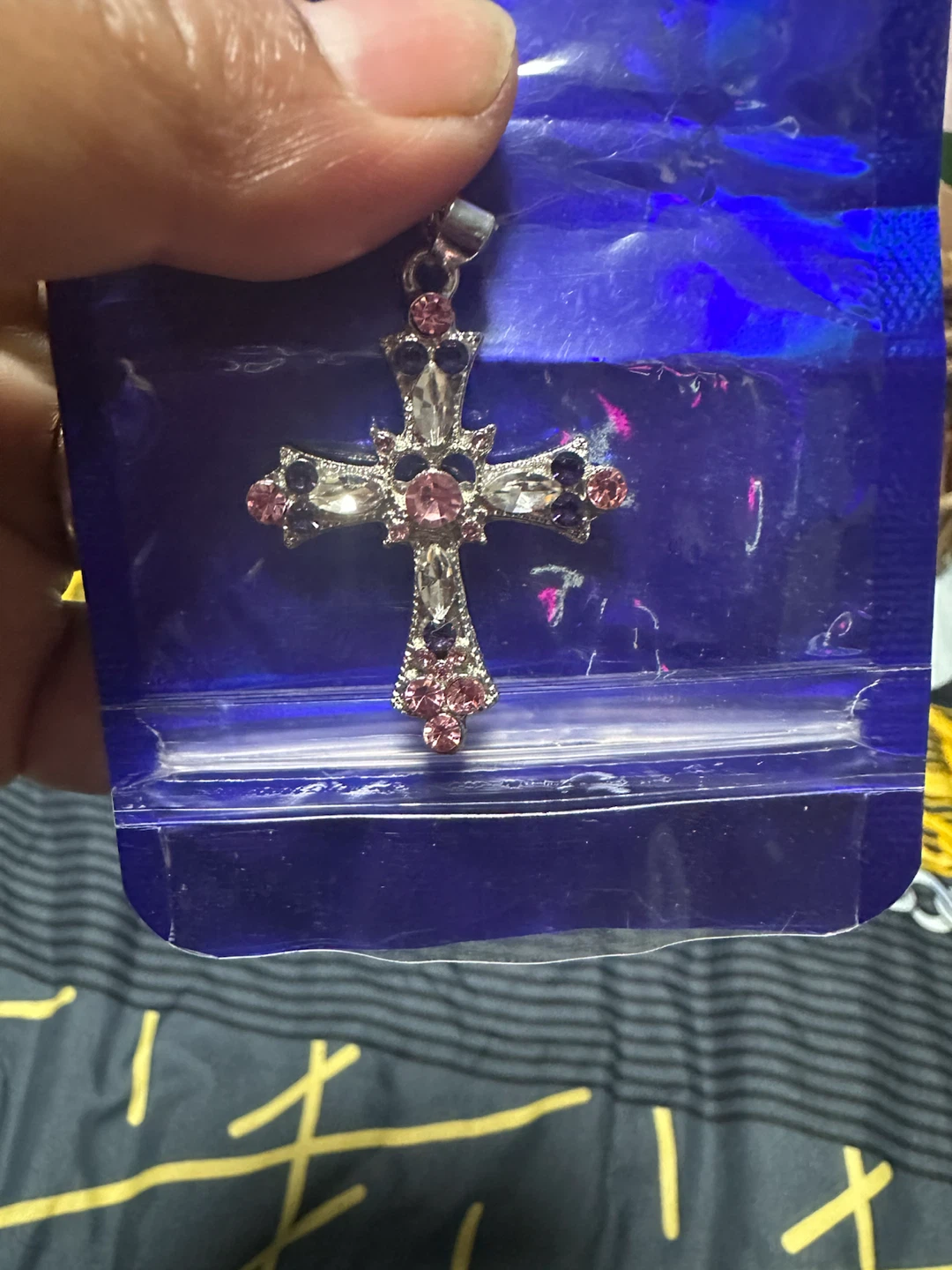 Pendant Necklace with Rhinestones