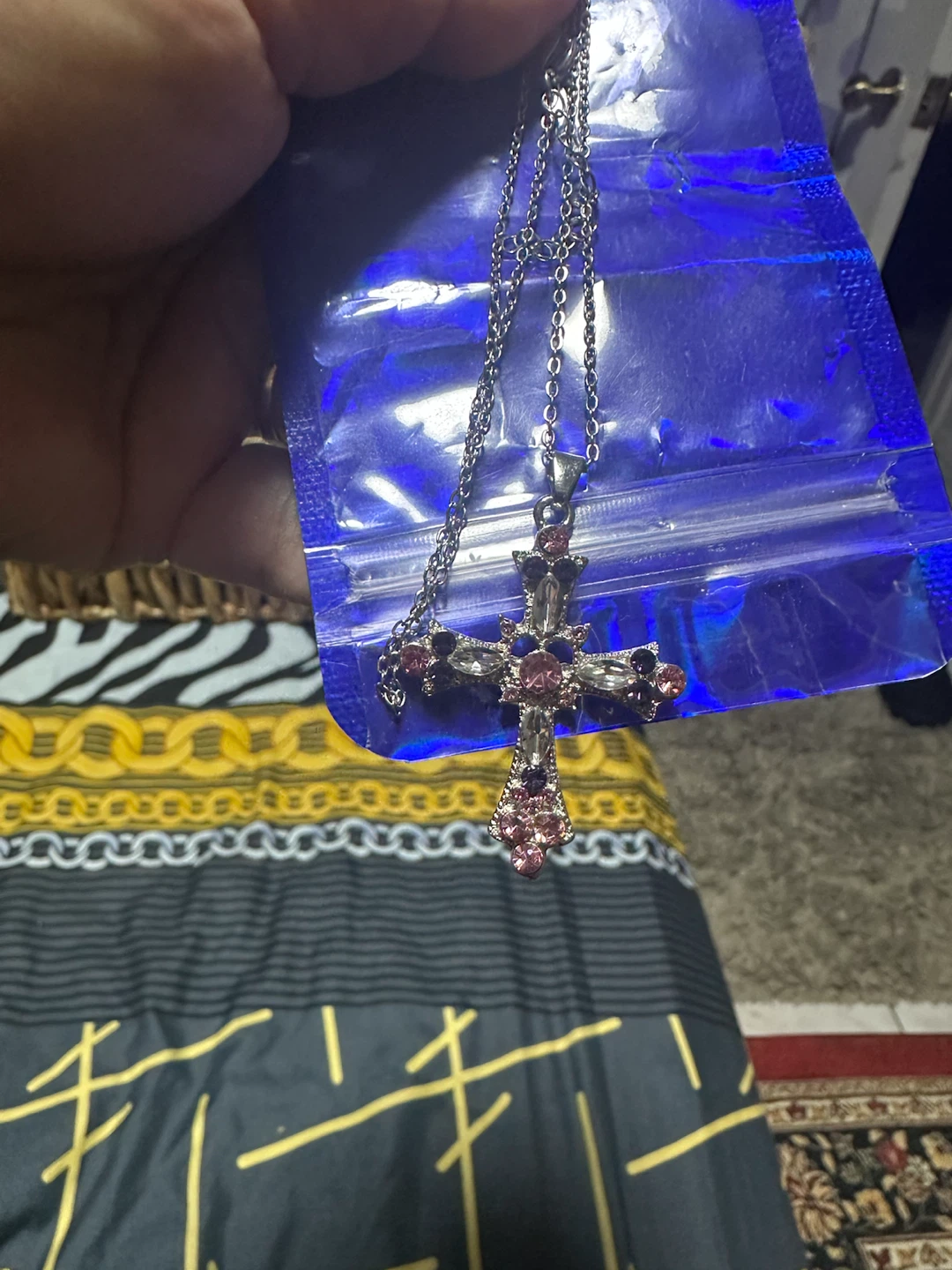 Pendant Necklace with Rhinestones - photo 2