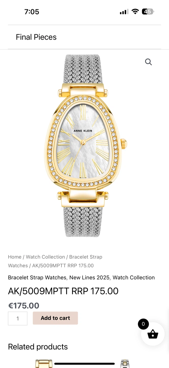 Anne Klein Rose Gold Tone Oval Watch with Crystal Bezel - photo 3