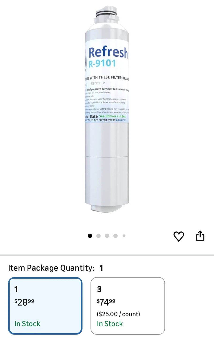 Refresh Refrigerator Water Filters R-9101 - photo 3