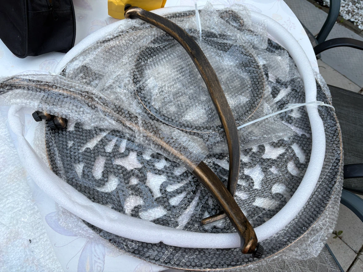 Ornate Bronze Patio Side Table - photo 3