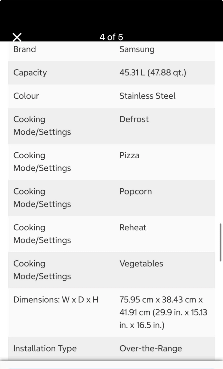 Samsung Stainless Steel Over-the-Range Microwave ME16A4021AS/AC - photo 4