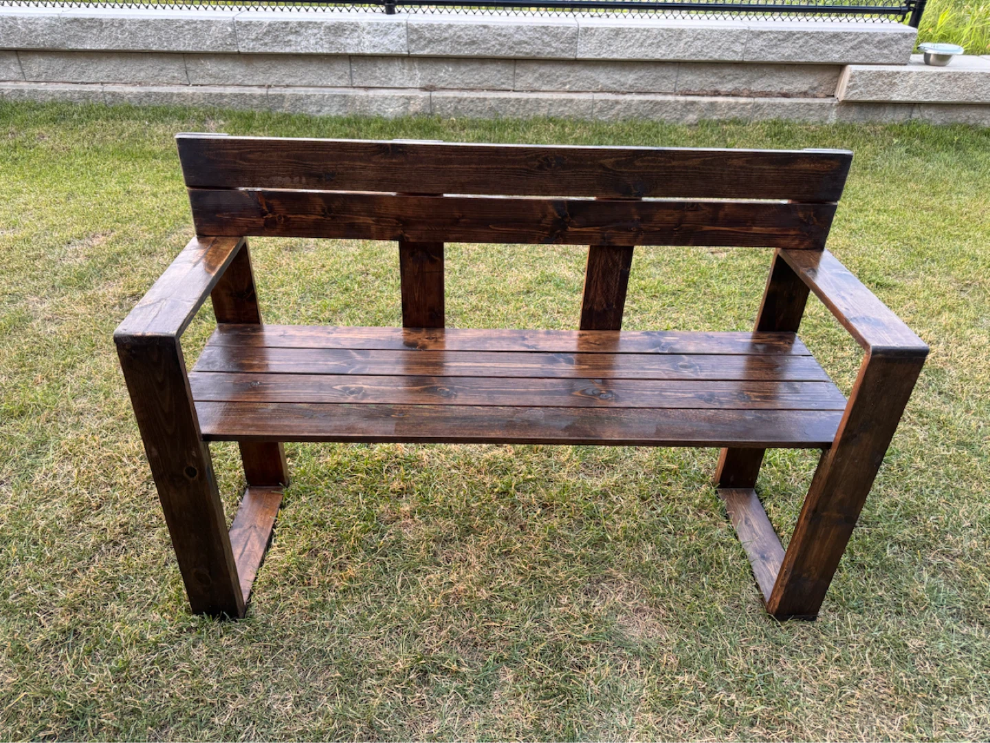 Wooden Park Bench