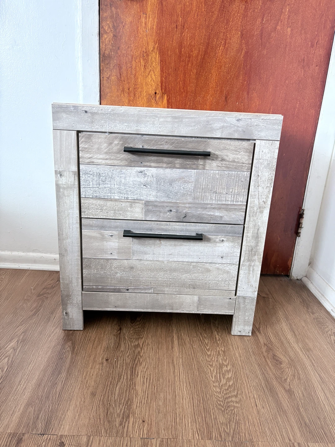 Full panel bed with night stand and dresser. - photo 2