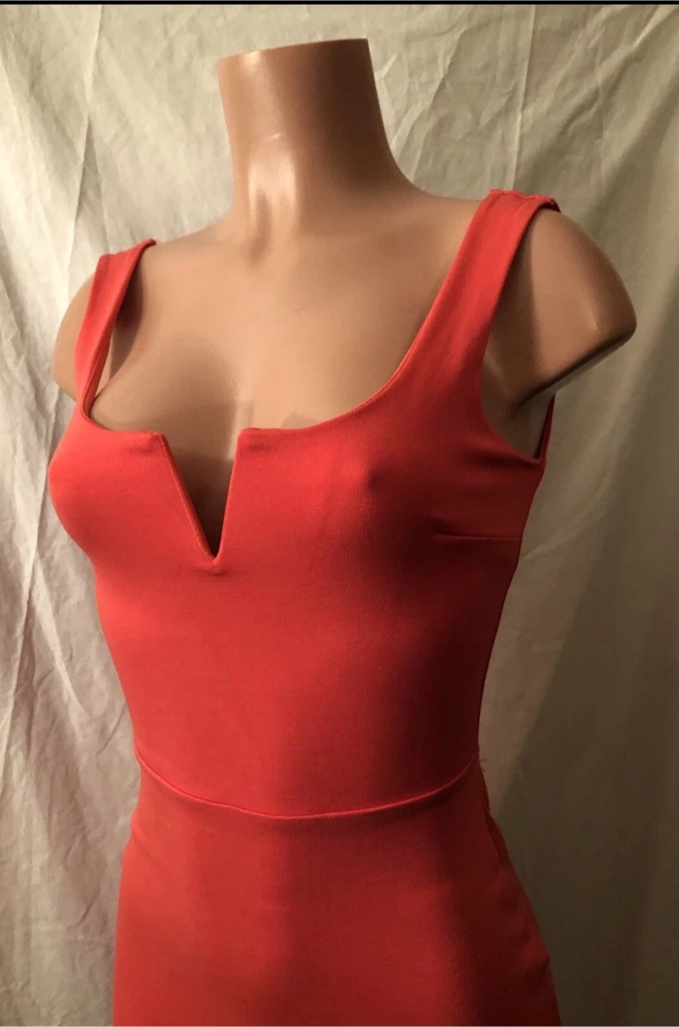 Fashion Nova Coral Peach Open Back Bodycon Dress XS 0 2 - photo 3