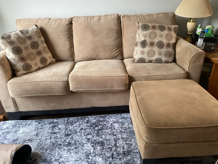 Sofa, chair, ottoman