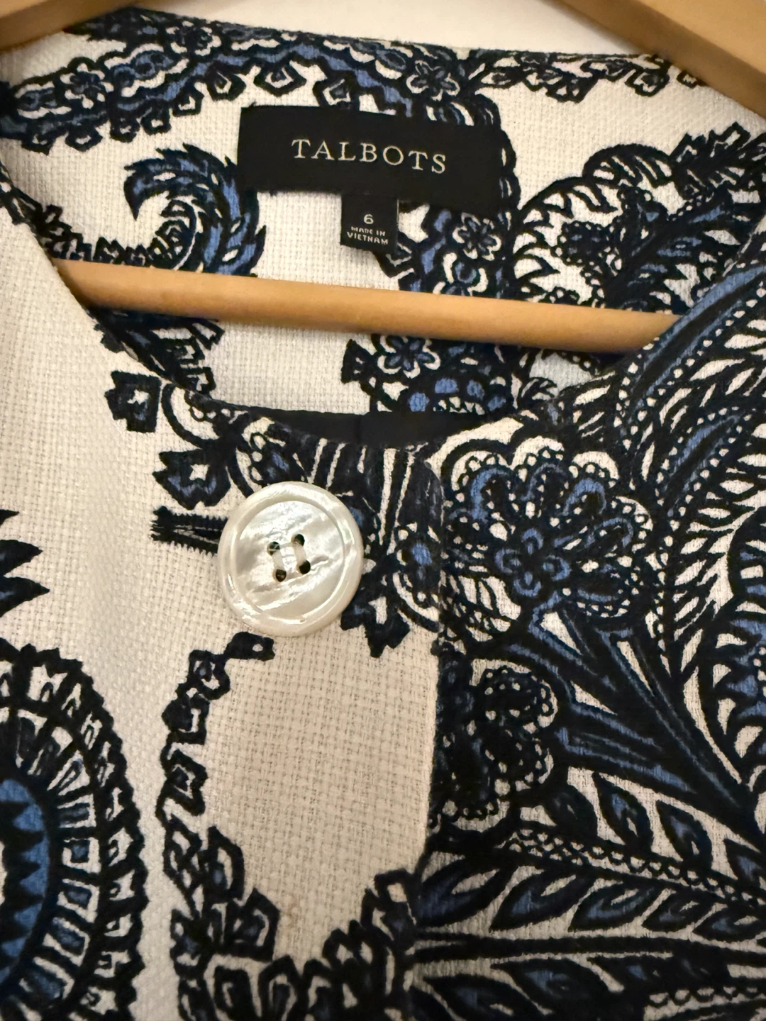 Talbots Women's Paisley Blazer Size 6 - photo 2