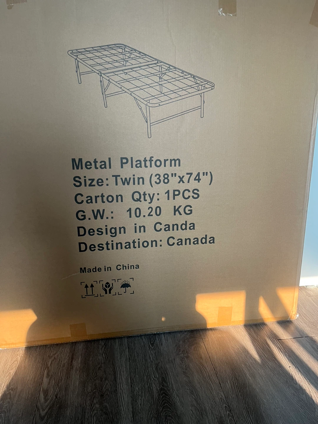 Metal Platform Bed Frame - Twin Size