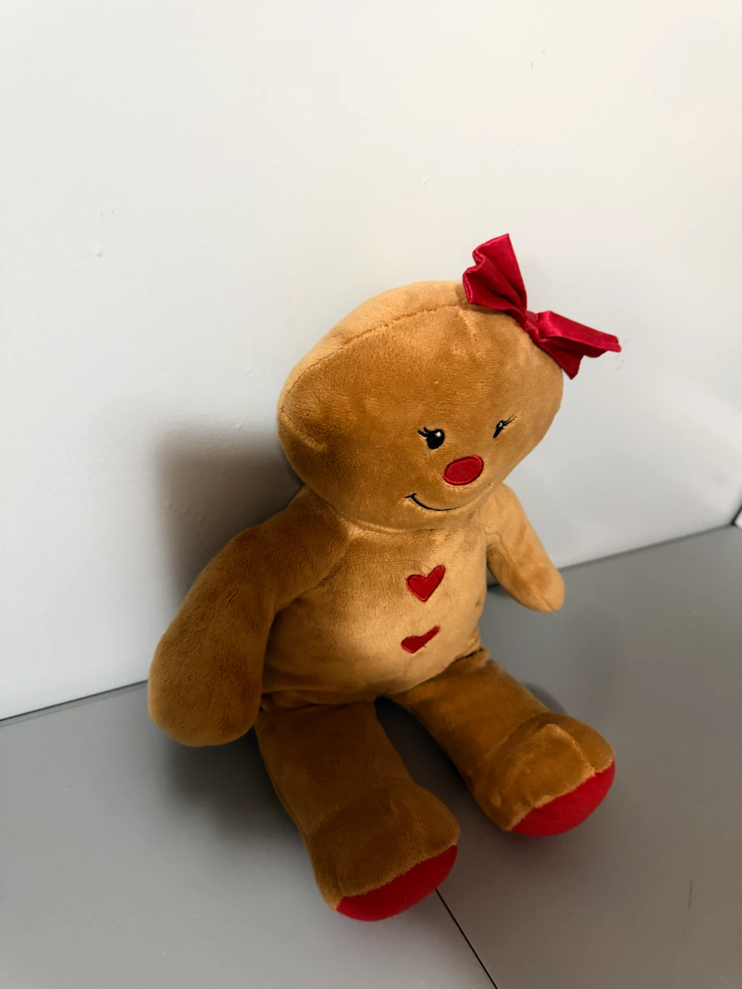 Build A Bear Gingerbread Plush Toy with Red Bow 2017 - photo 2