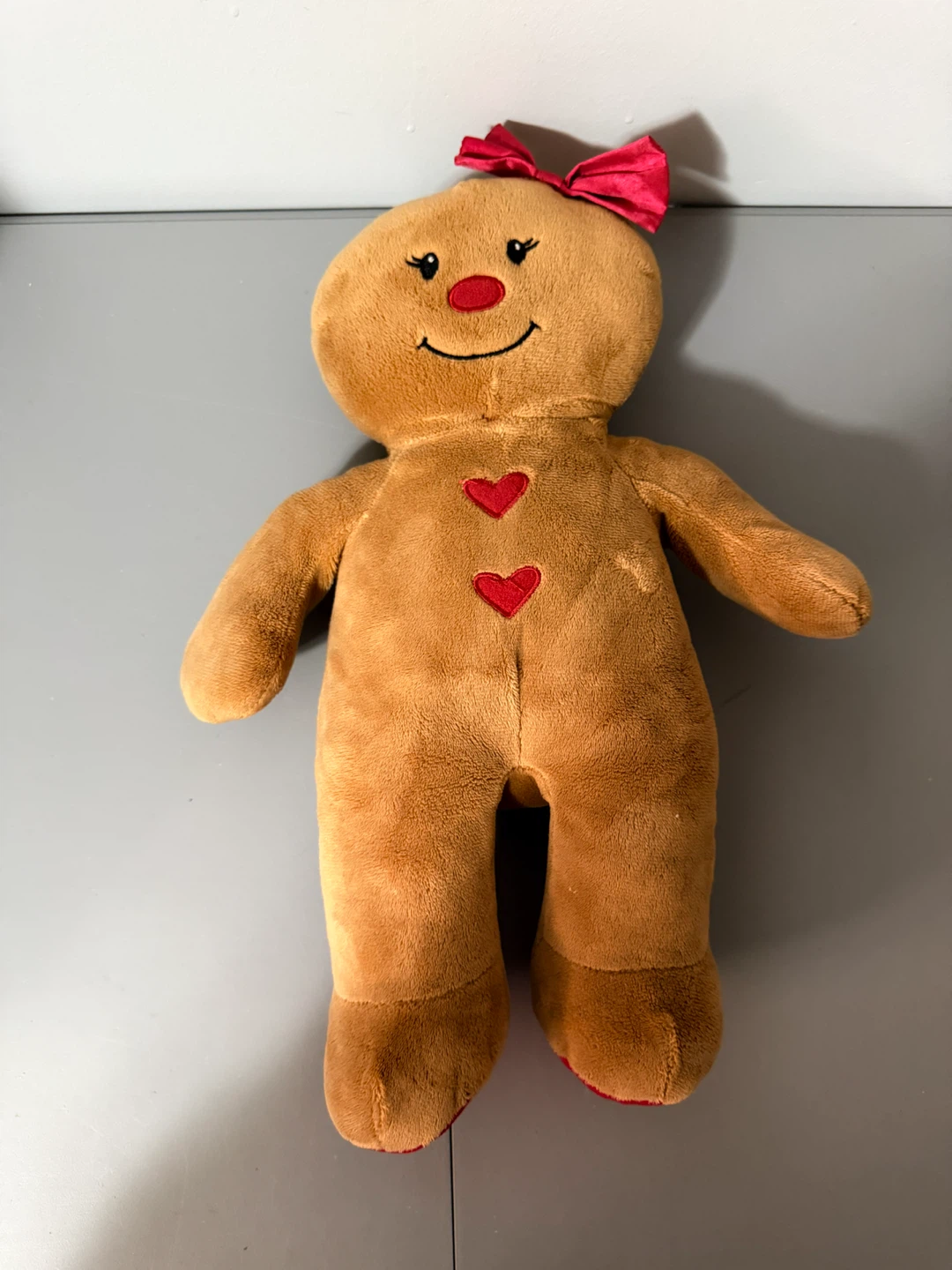 Build A Bear Gingerbread Plush Toy with Red Bow 2017 - photo 5