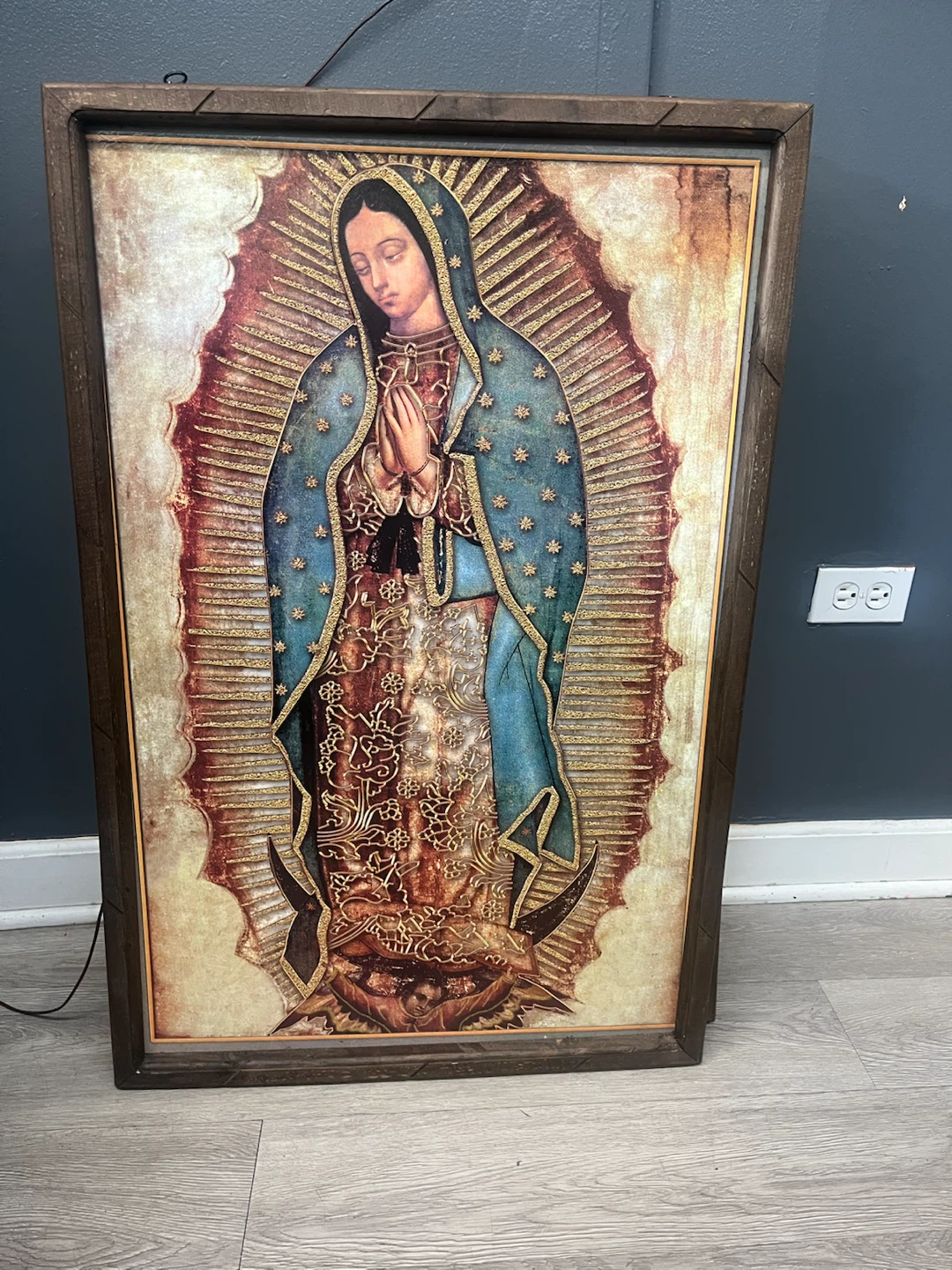 Framed Virgin Mary Religious Art