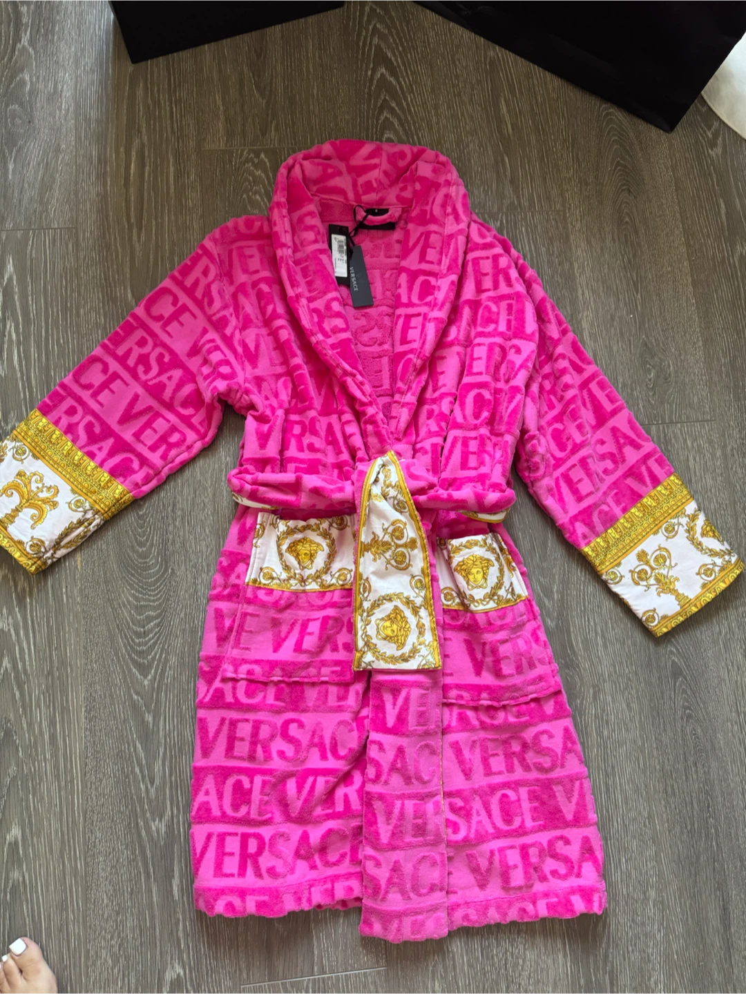 Versace Pink Baroque Robe Size S - photo 2