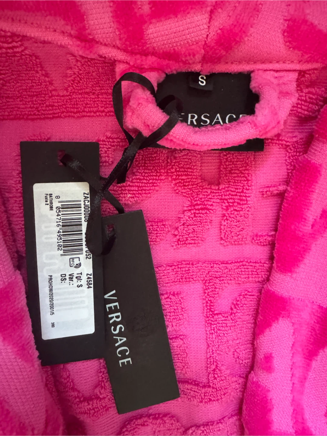 Versace Pink Baroque Robe Size S - photo 3