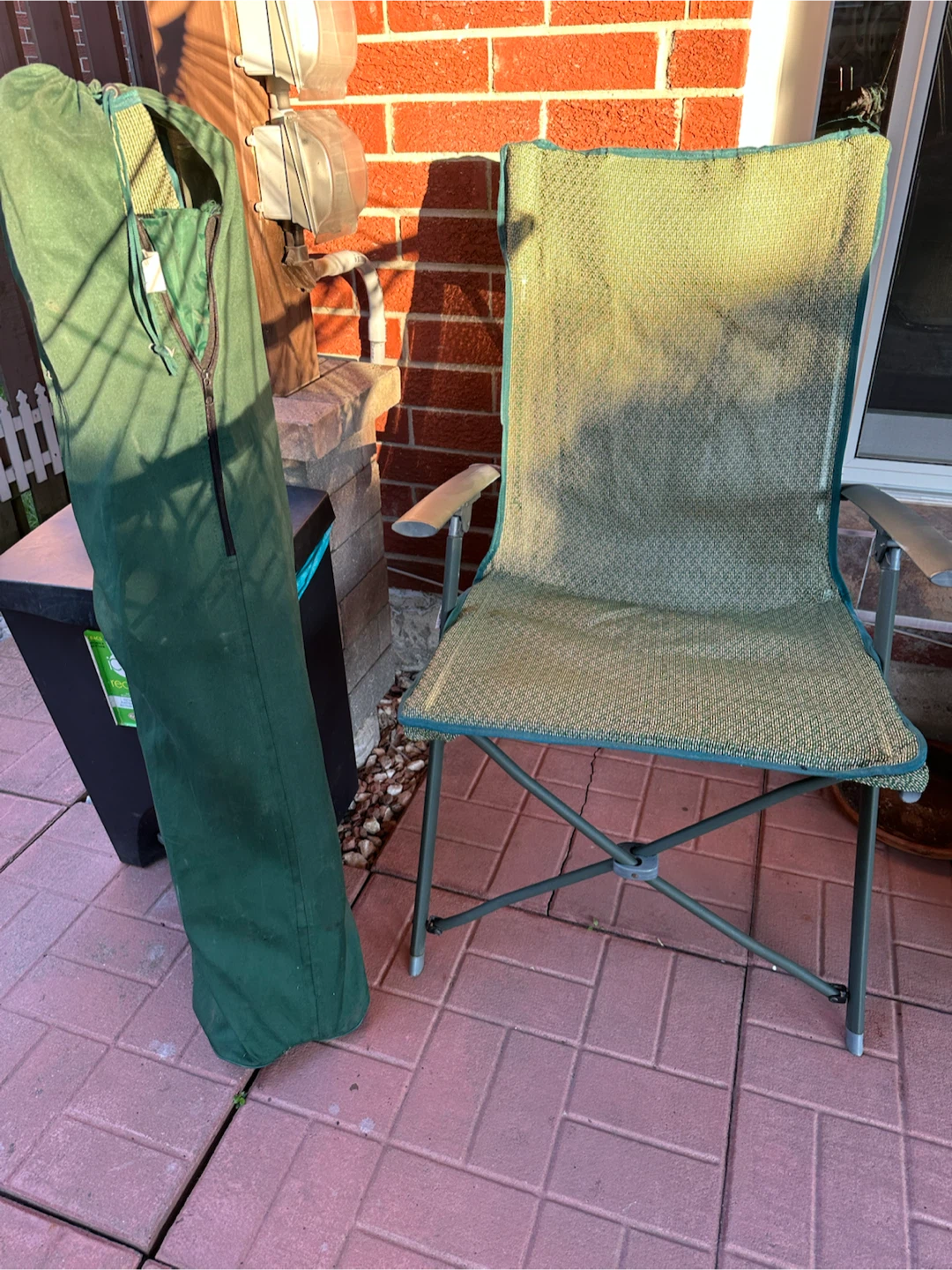 Green Folding Camping Chair with Bag