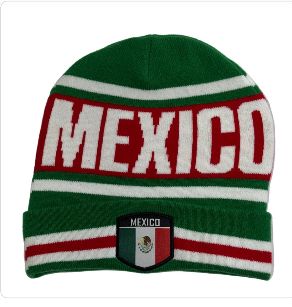 Mexico Pom Pom Beanie Hat