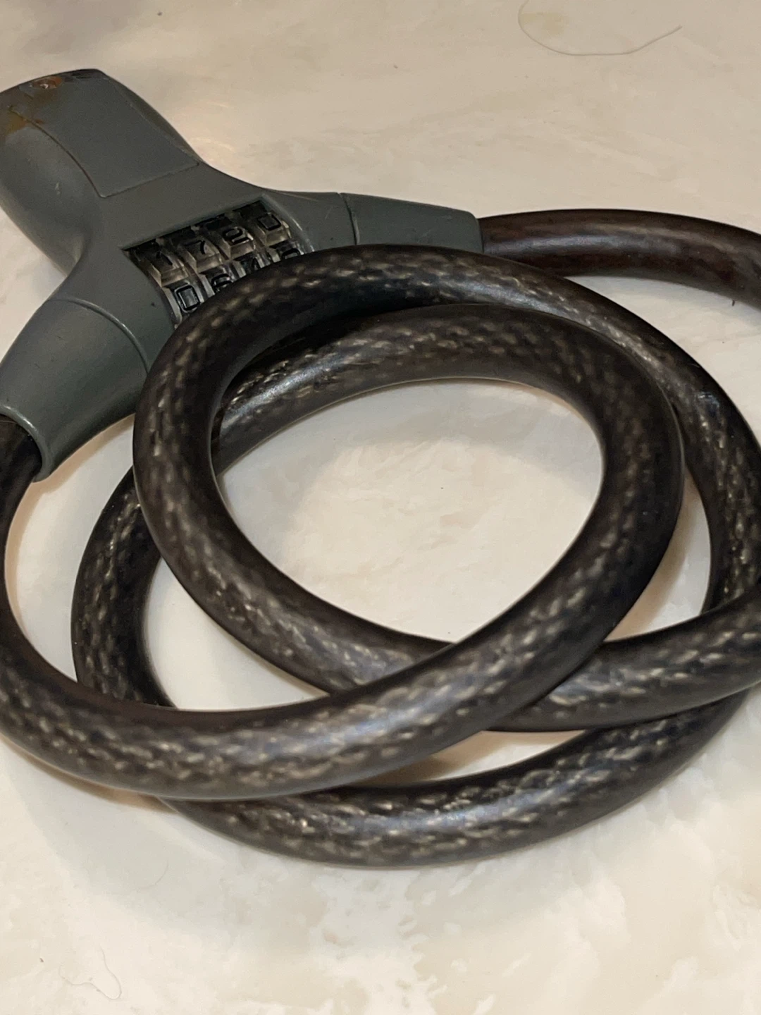 Gray Cable Bike Lock with Combination Lock - photo 2