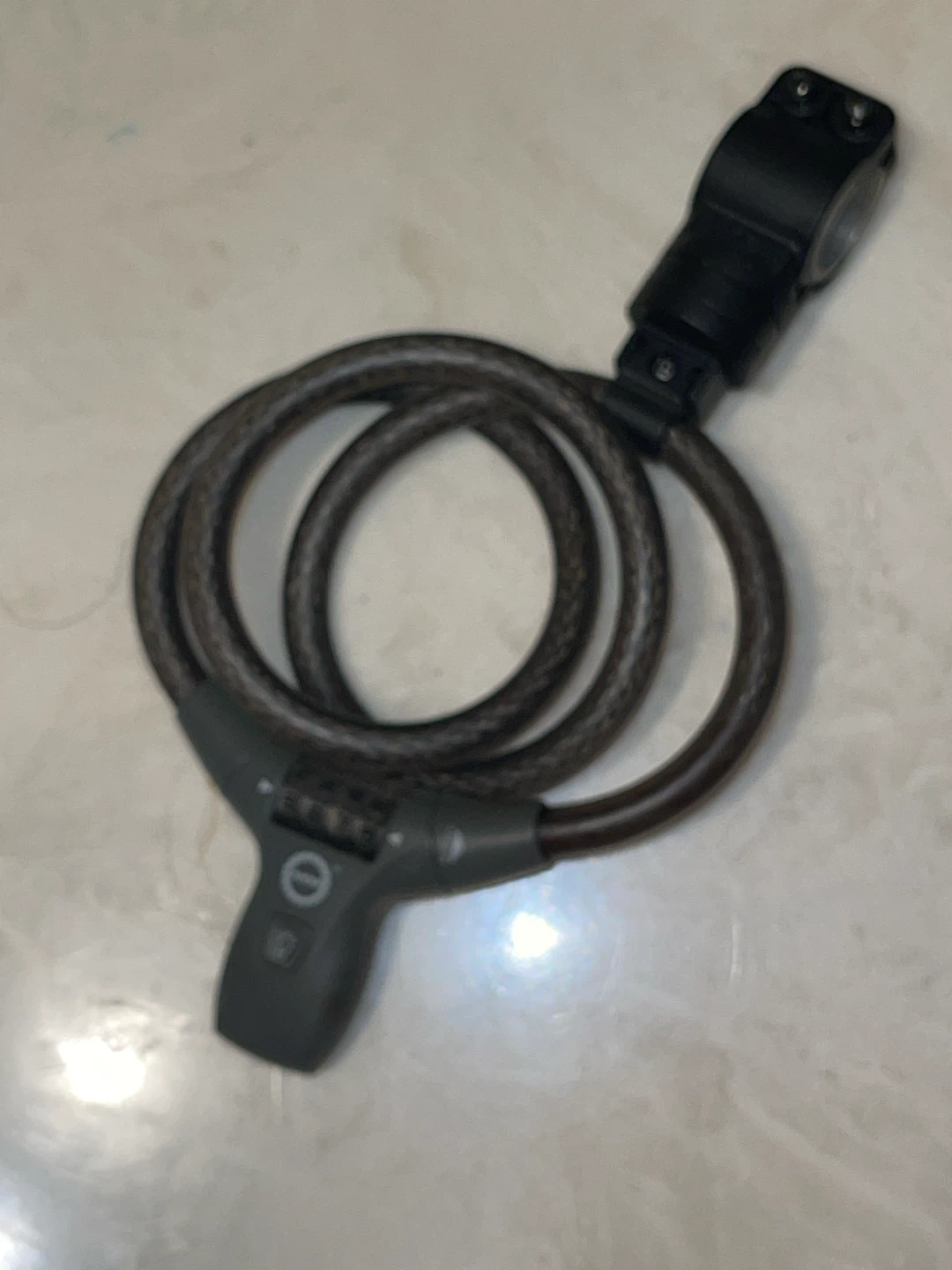 Gray Cable Bike Lock with Combination Lock - photo 3