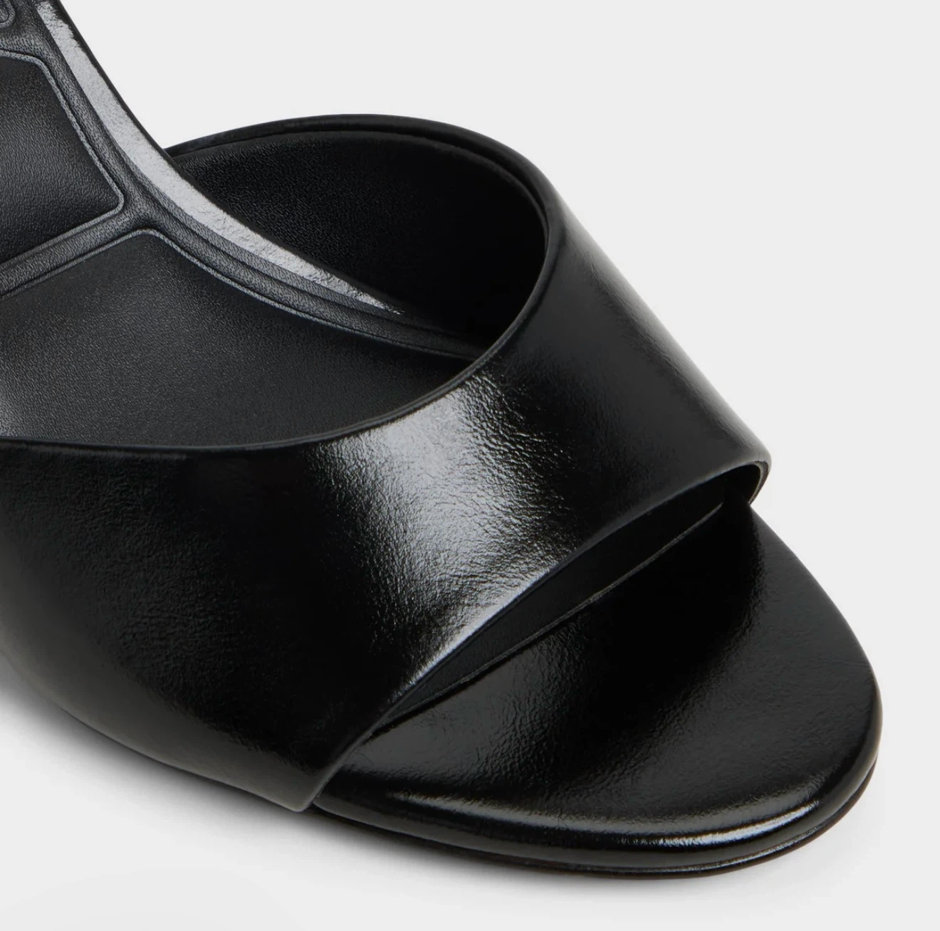 ALDO Black Patent Leather Heeled Mules - photo 2