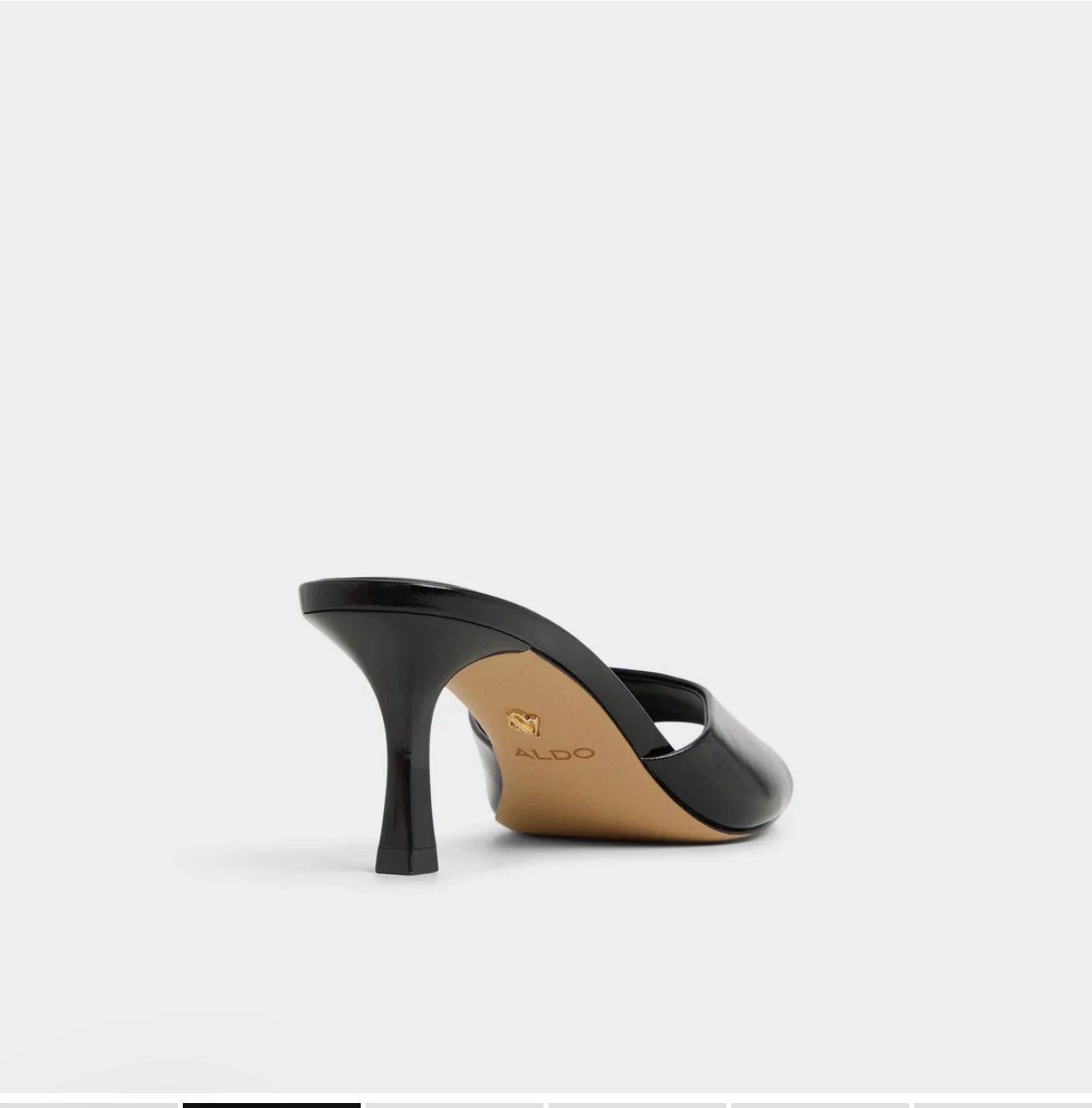 ALDO Black Patent Leather Heeled Mules - photo 4