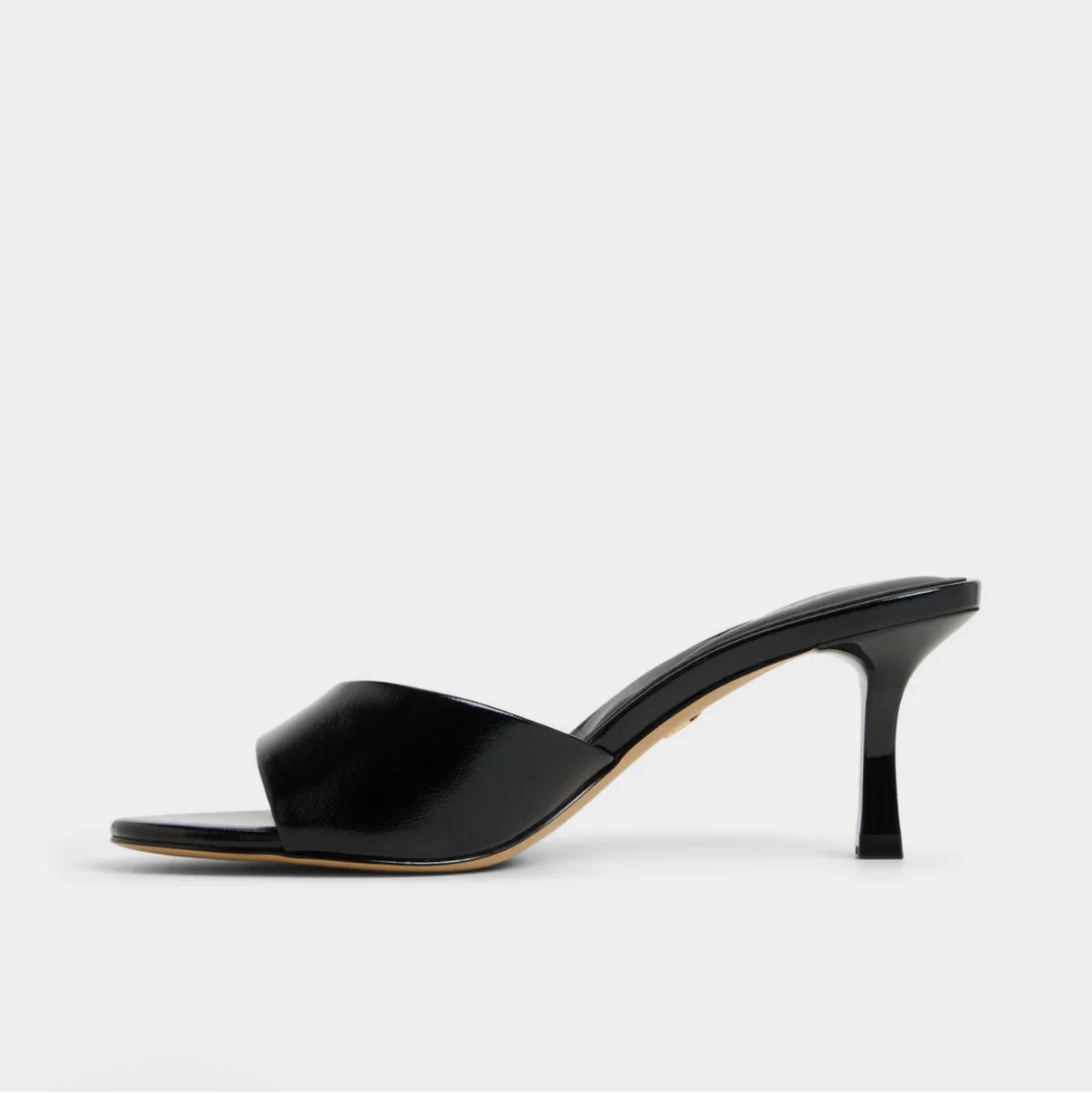 ALDO Black Patent Leather Heeled Mules - photo 5