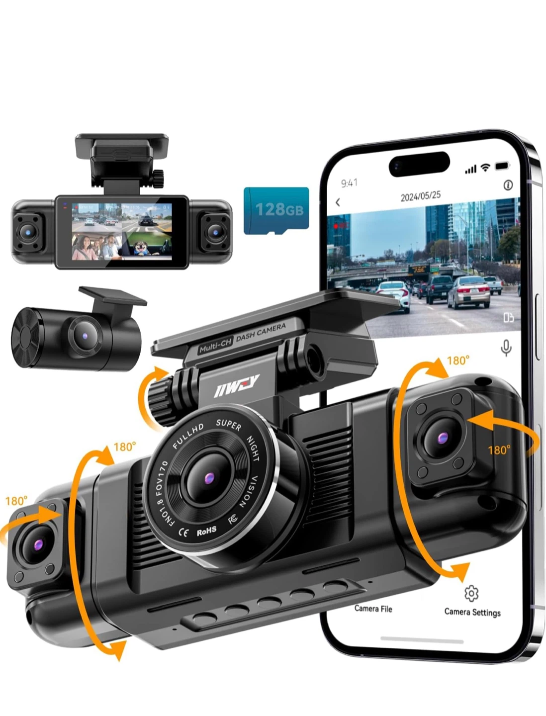 ITWLY Multi-Channel Dash Camera with 128GB Card - photo 2