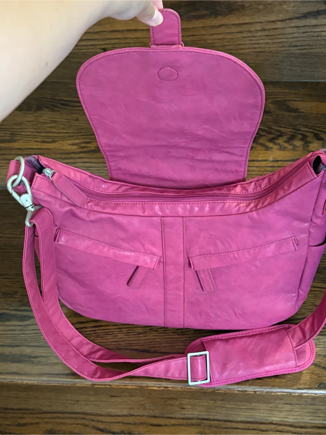 Kelly Moore B-Hobo Pink Vegan Leather Camera or Diaper Bag - photo 2