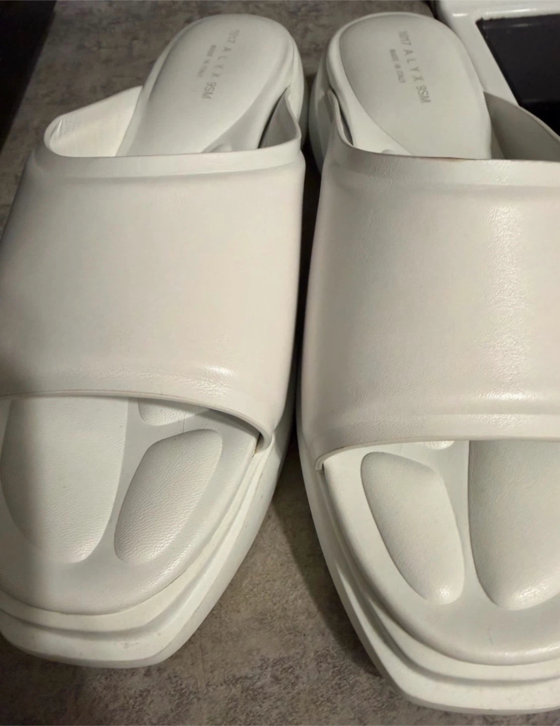 1017 Alyx 9SM White Platform Slides Size 9 - photo 2
