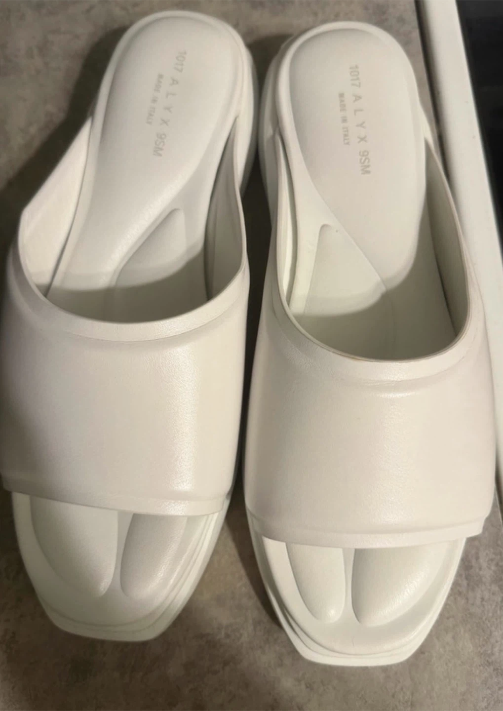 1017 Alyx 9SM White Platform Slides Size 9 - photo 5
