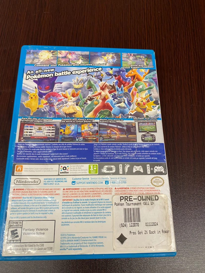 Nintendo Pokken Tournament Pokemon Nintendo Wii U  (2016) - photo 4