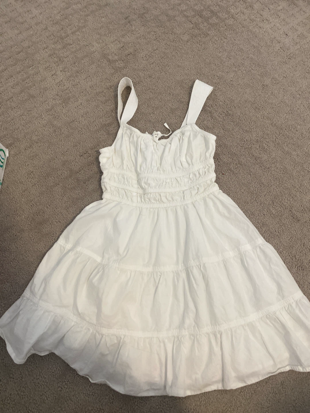 Sunday Best White Tiered Mini Dress