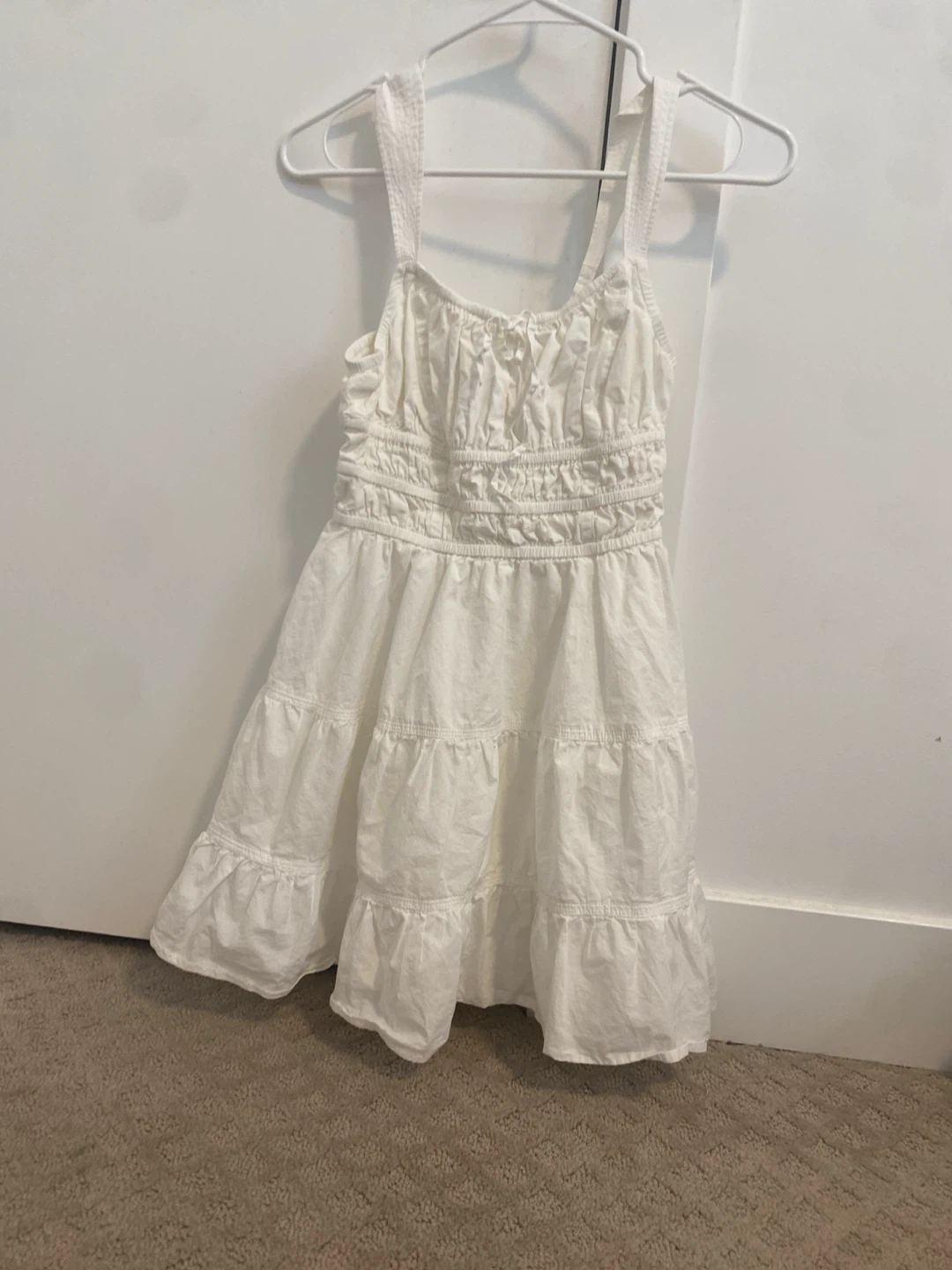 Sunday Best White Tiered Mini Dress - photo 4