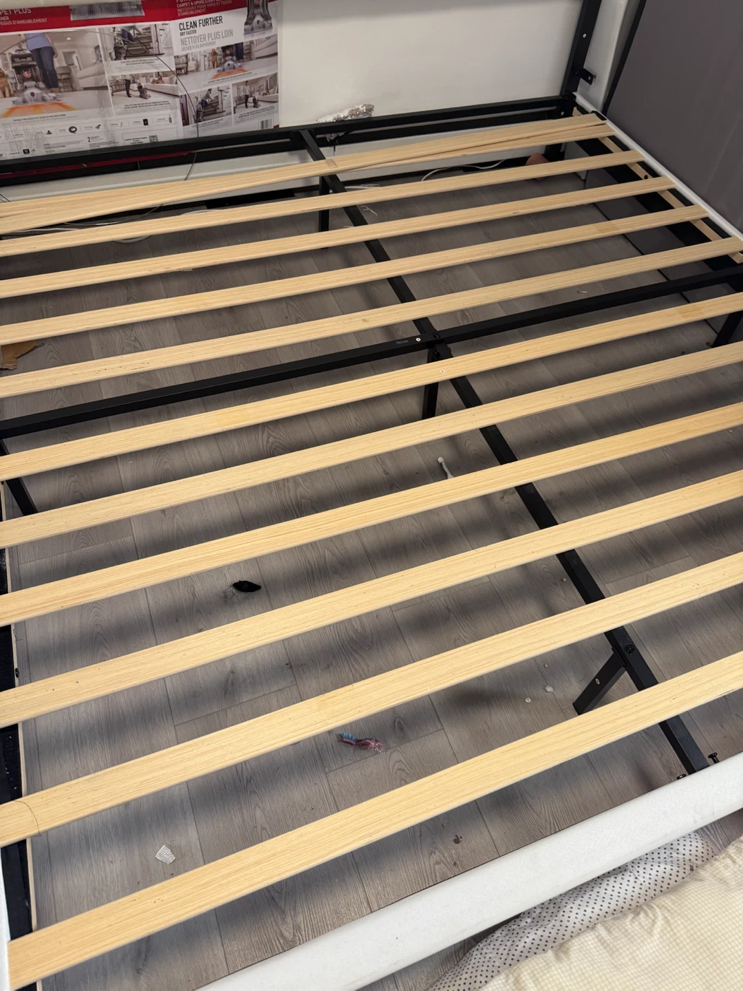 Free- King Size Mattress with White Headboard Bed Frame - photo 5