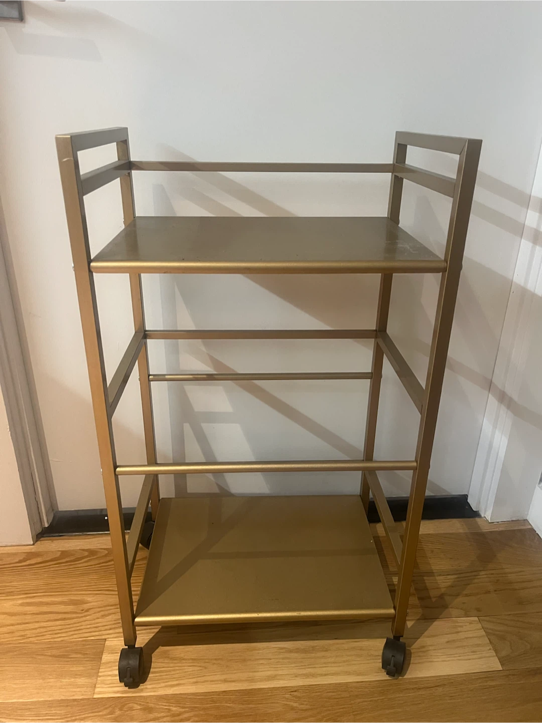 Gold 3-Tier Rolling Utility Cart