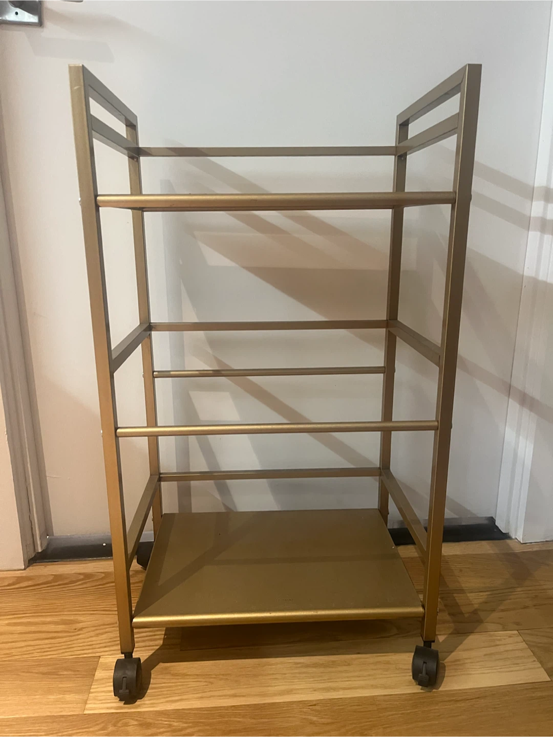 Gold 3-Tier Rolling Utility Cart - photo 2